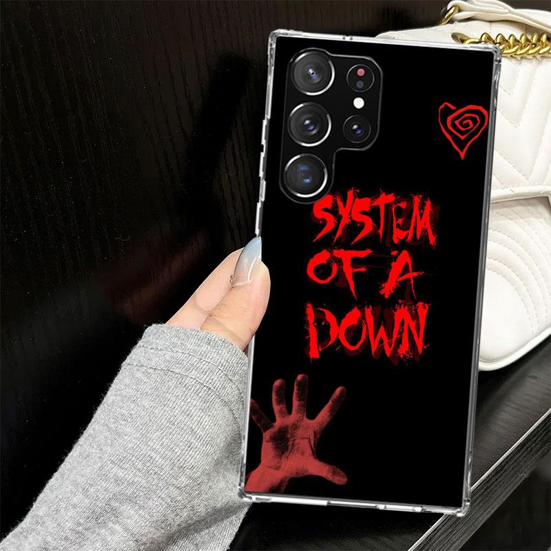 System Of A Down Case for Samsung Galaxy S25 S24 S23 S22 Ultra Soft Phone Cover S25 Edge S21 Plus S20 FE S10 + Black Cover