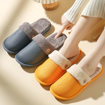 Fashion Indoor Women Warm Slippers Plush Soft Sole Women's Home Slippers Lightweight Couples Slippers Non-Slip Women's Shoes 2024 Female