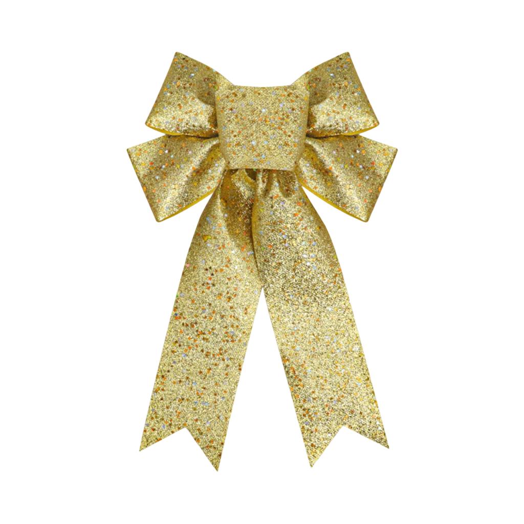 Christmas Glitter Powder Bow Christmas Tree Decoration DIY Handmade Powder Star Bow Decoration Accessories