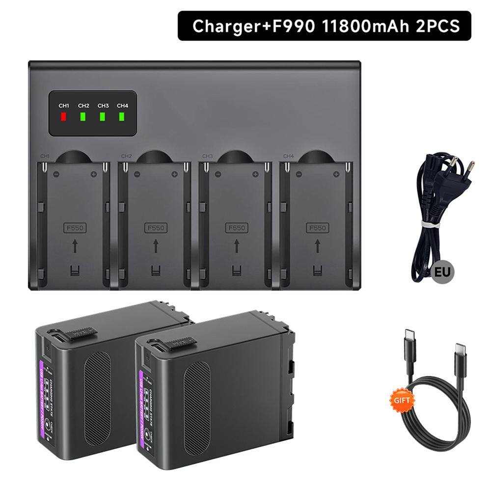PALO 11800mAh NP-F990 NP-F970 F960 F970 Battery with LED Power Indicator for Sony F960 F550 F570 F750 F770 MC1500C 190P