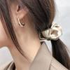 Silver Geometric C Shape Stud Earrings for Women French Trendy Gold Plated Prevent Allergy Earring Party Jewelry
