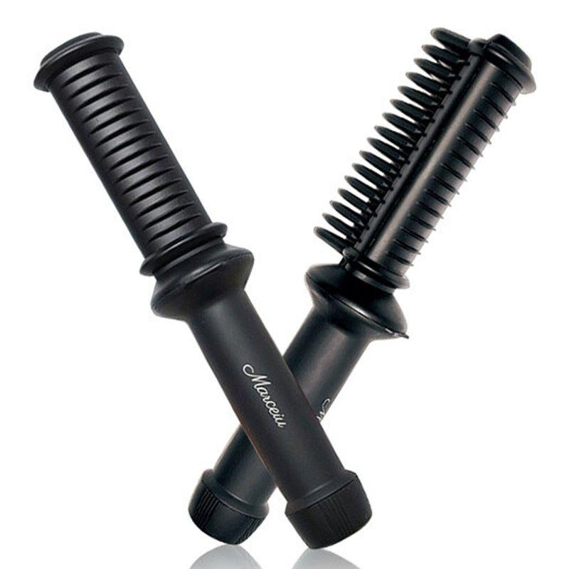 Marceiu Cordless Brush Root Volume Comb Mini Curling Iron black