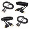 Mini 90° HDMI To HDMI HD Spring Cable for DSLR Cameras To TV