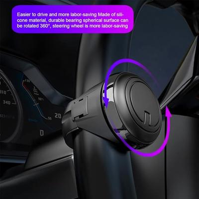 Black Spinner Knobs 360 Degrees Rotation Suicide Knobs for Steering Wheel for Driving Turning Car Truck Boat Steering Wheel Accessories