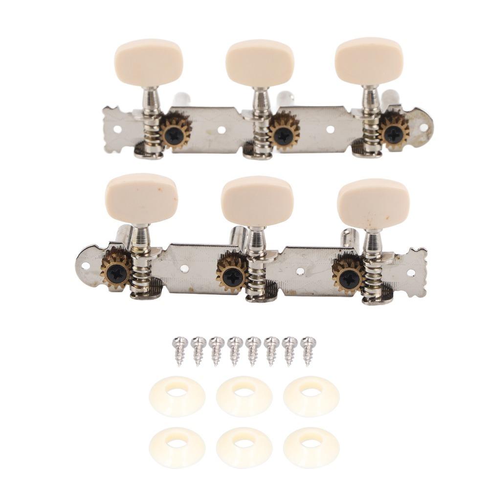 Plastic And Metal Machine Heads Silver Guitar Tuner Pegs Guitar Tuning Pegs For Acoustic Guitar