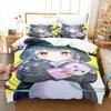 Anime Kuma Kuma Kuma Bear Bedding Set Boys Girls Twin Queen Size Duvet Cover Pillowcase Bed Kids Adult Home Textileextile