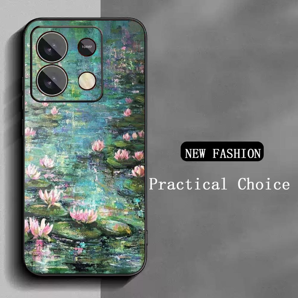 Claude Monet Painting Classic Art Phone Case For Redmi Note 14 13 12 11 Pro Plus S 5G 14C A3 Soft Black Phone Cover