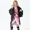 Kids Kimetsu No Yaiba Halloween Cosplay Costume Girls Kamado Nezuko Role Playing Dress Up Outfit