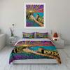 Cliffs, ocean, sunburst design. Bedding sets Duvet cover sets Duvet covers Pillowcases(1* Duvet Cover 2* Pillowcases without duvet insert)