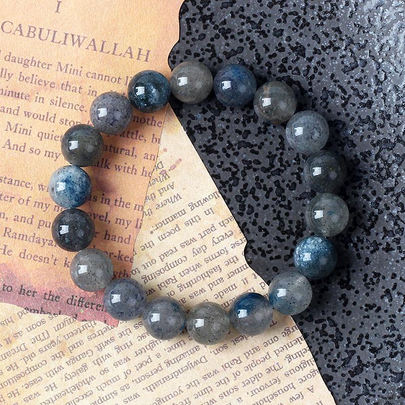 5A Blue Strawberry Quartz Bracelets for Women Fashion Blue Crystal Clear Round Beads Lovers Strand Bangles Natural Stone Jewelry