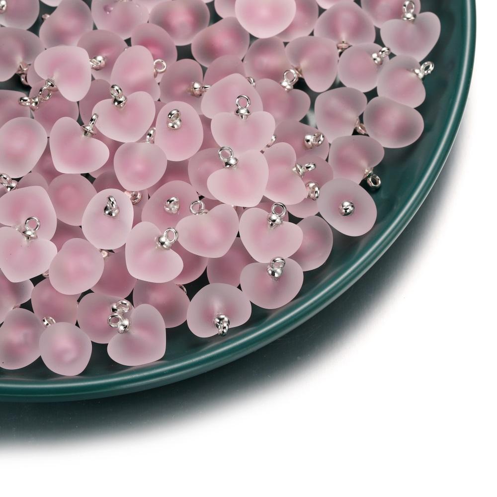 

10 шт./лот Смоляні Матові Різнокольорові Підвіски-Сердечка для Браслетів, Сережок, Намист, Кулонів Ручної Роботи - Матеріали для Виготовлення Ювелірних Виробів DIY