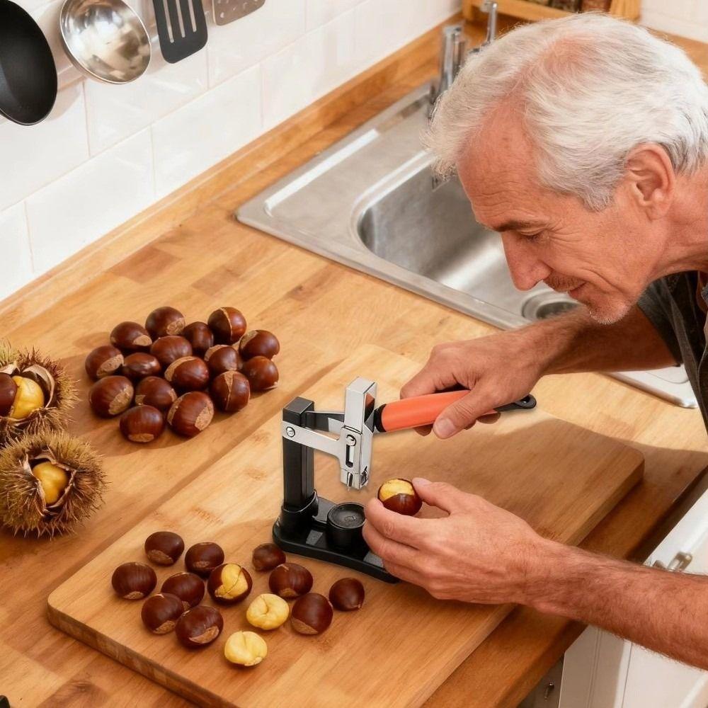 Non-Slip Handle Nut Cracker Easy Grip Pecans Walnut Pliers Chestnut Opener  Cooking Accessories