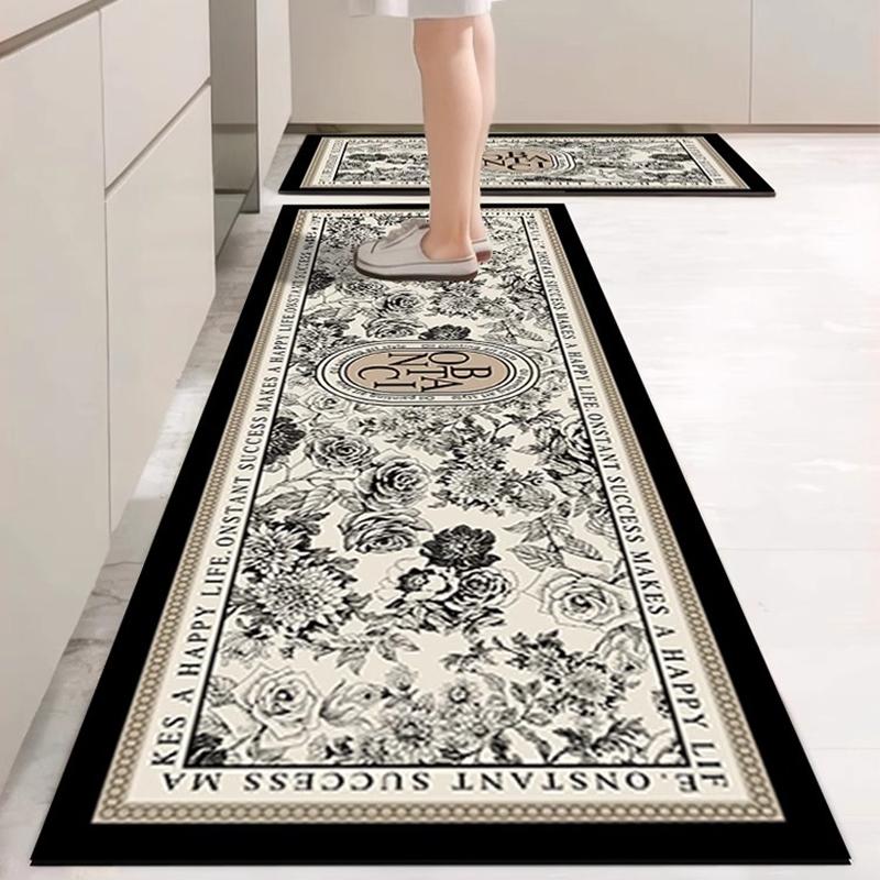 Kitchen Carpet Water-absorbing Quick-drying Non-slip Floor Mat Advanced Light Luxury Diatom Mud Rug Home Decoration Foot Mats