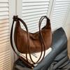 Premium Sense Casual Retro 2025 New Trendy Women's Bags Horns Dumplings Underarm Bags Simple Commuting Large Capacity