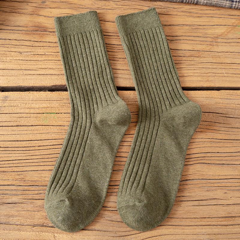 Damen Mid-Calf Socken im koreanischen Stil für Herbst und Winter - Trendiges Harajuku Japanisches Frottee-Design