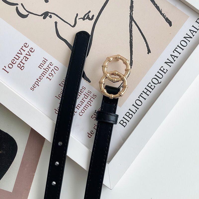 

Стильный черный пояс из полиуретана для женщин с винтажной круглой пряжкой чёрный