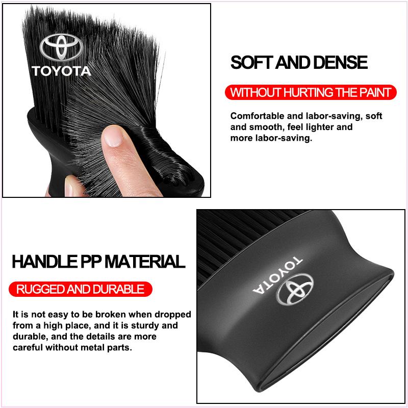 Car Cleaning Brush Air-outlet Long Haired Remove Dust Bristle for TRD Toyota Prius RAV4 Camry Auris Corolla Yaris Aygo GT86 Gr