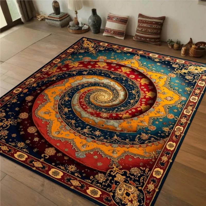 

Ковер с принтом оптической иллюзии туннеля, гипнотический вихревой ковер для гостиной, спальни, нескользящие коврики, напольный коврик для кухонного стола 40x60cm16x24in