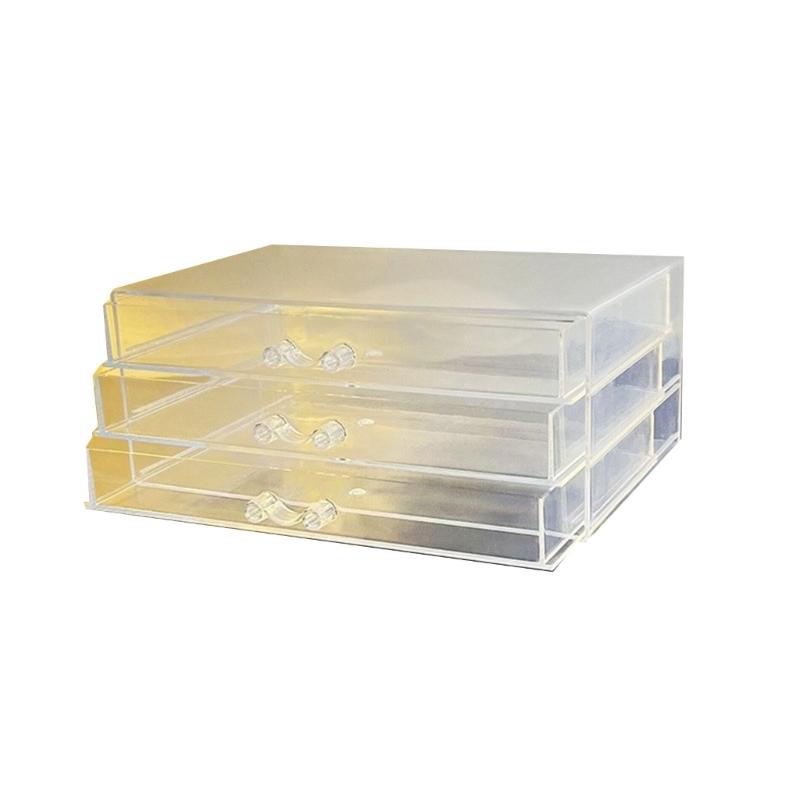 Clear Acrylic Jewelry Storage Box with Multiple Compartments Compact Jewelry Storage Box Practical Organization Box
