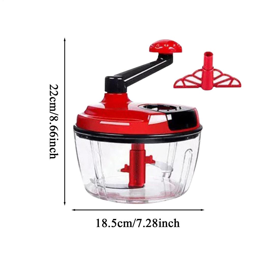 Garlic Chopper Vegetable Cutter Multifunctional Food Processor Manual Meat Grinder Onion Chili Cutter Hand Powered Crank Chopper