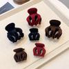 Ball head high ponytail plush small grab clip women's small hairpin back head pumpkin clip shark clip hair accessories