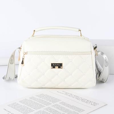 Trendy New Style Diamond PU Crossbody Bag Versatile Small Bag Women's Small Square Bag