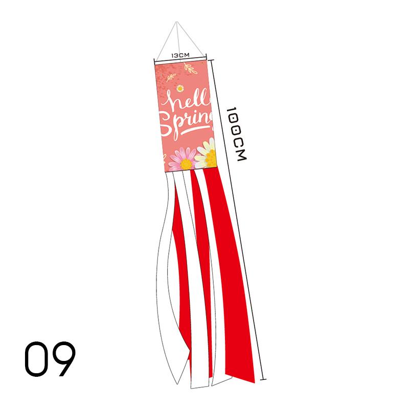 

3,3 фута Весняний прапор трахеї Windsock Відкритий банер для прикраси саду, вечірка, висить прапор трахеї