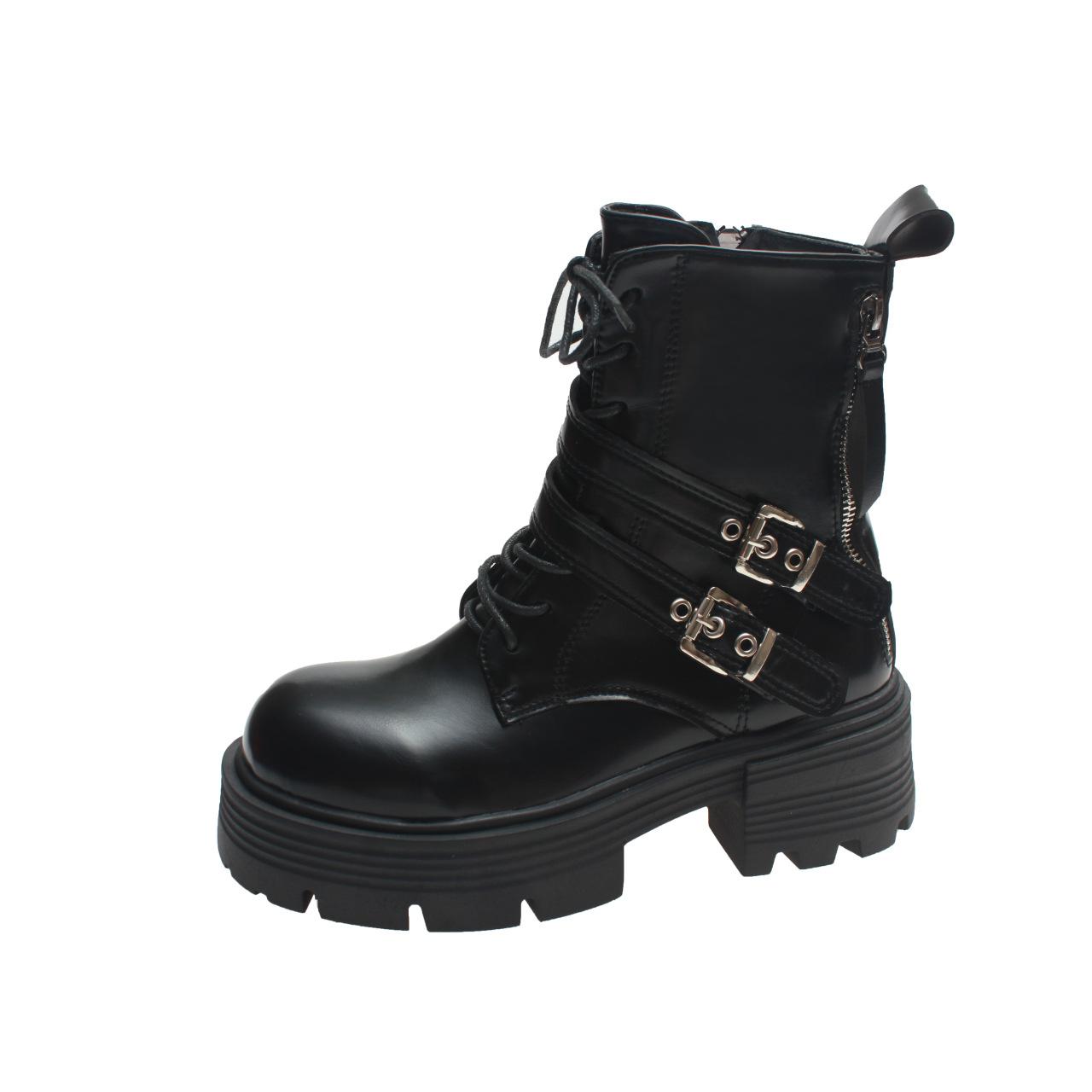 

Дизайнерские ботинки в британском стиле, женские кожаные туфли на толстом каблуке с круглым носком, женские ботильоны, новые туфли в стиле ретро со шнуровкой для женщин 35