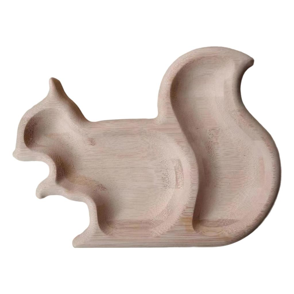 Squirrel Serving Dish Snack Bowl, Dessert Platter Tray, Candy Wood Tray Pistachio Bowls