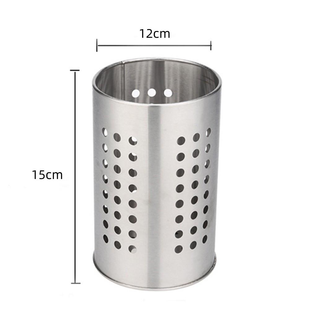 1Pcs Stainless Steel Utensil Holder With Drain Kitchen Utensil Cutlery Chopstick Stand Rack Drainer Multifunction Organizer Rack