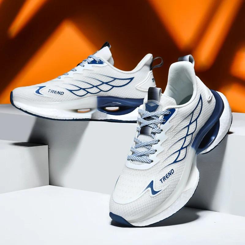 

2025 Trendy Men s Casual Sneakers Cushioned Comfort Breathable Lightweight for Running Gym & Summer Daily Wear Athletic Footwear 45 белый