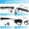 1080P HD Camera Glasses Cycling Glasses Wearable Sports Surveillance Camcorder 120° Wide Angle Outdoor Cycling Sports DVR Video Recorder Glasses