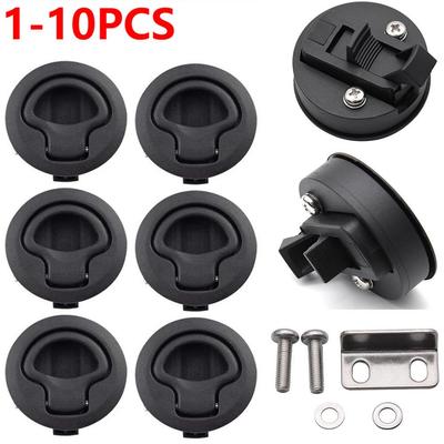 1-10 Stück Runde Flush Pull Slam Latch für Wohnmobil Boot Marine Deck Luke Ersatz Türgriff für Wohnmobil Boot Marine Deck Schließfach