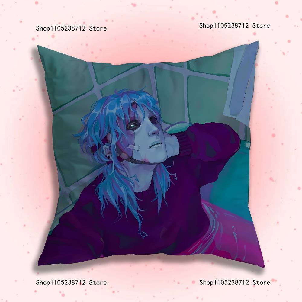S-Sally F-Face Pillow Case Plush Pillow Cases Home Decoration Pillow Cover for Sofa Bed Chair Living Room