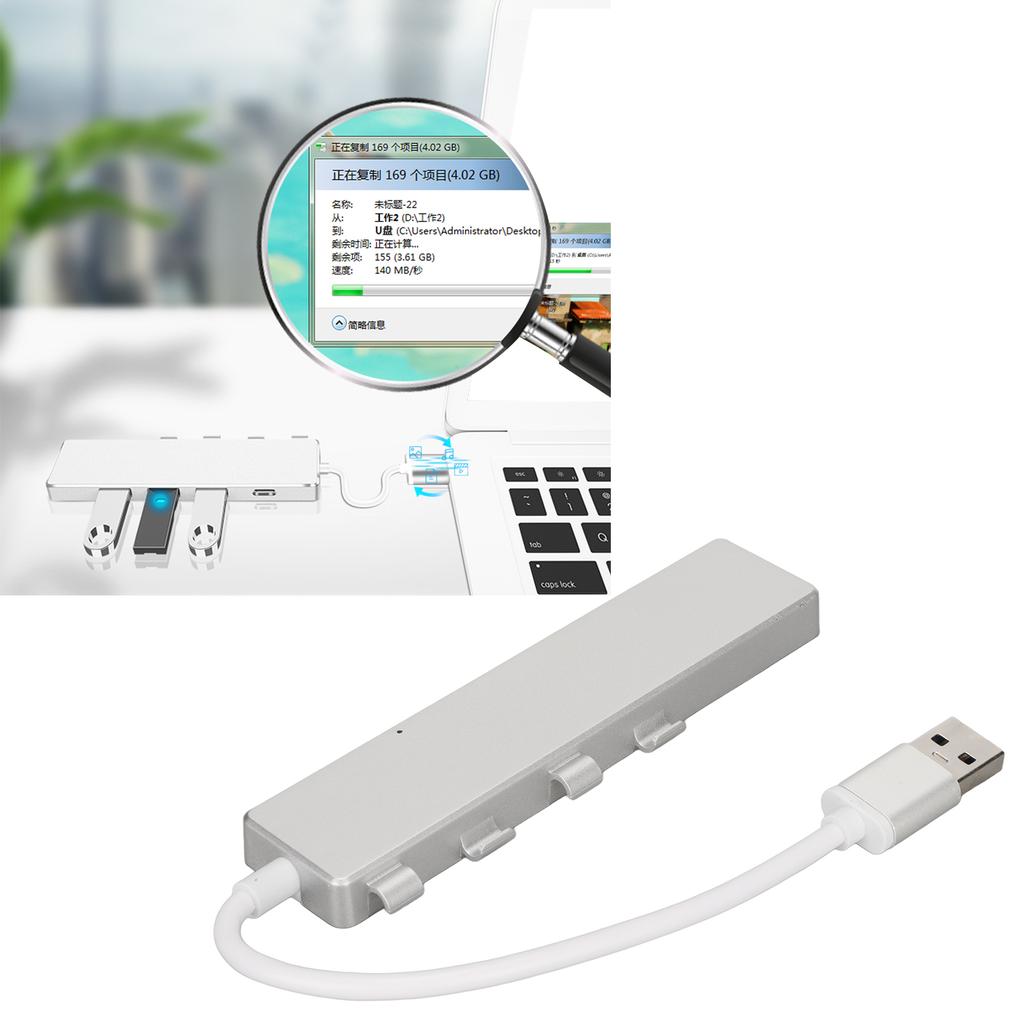 USB Hub High Speed 1xUSB3.0 Port 3xUSB2.0 Ports 1xUSB C Power Port USB3.0 4 Ports Hub USB Hub Multiport Adapter
