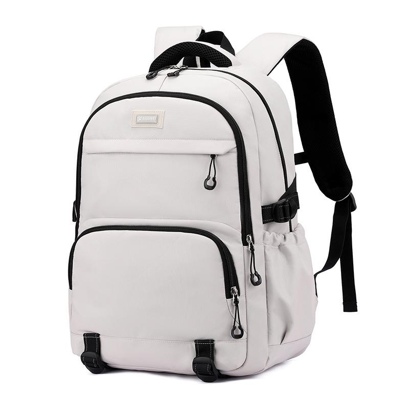 Spring New Solid Color Business Computer Bag Large Capacity Men's Backpack Casual Multi-pocket Outdoor Backpack Lightweight Burden Reducing School Bag