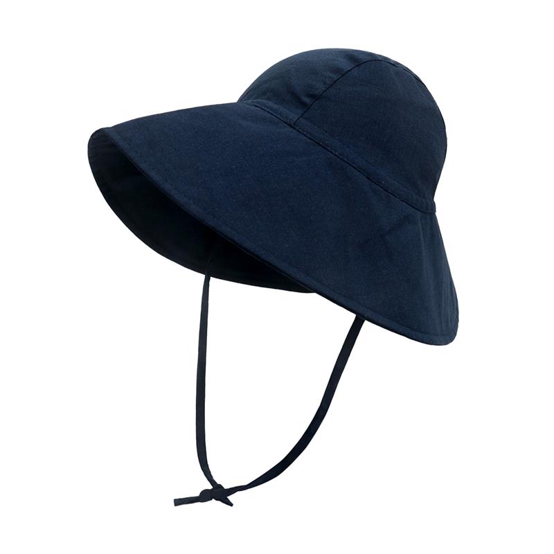 Sombrero de Sol para Bebé Verano Niños Niñas Sombrero de Cubo Niños Algodón UV Sombreros de Viaje Niño Ala Ancha Exterior Gorras de Playa Moda Casual Sombrero Panamá