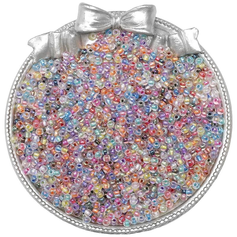 450G High Quality Glass Seed Beads Illusionary Pearl Light Dyeing Core Beads for Earring Bracelet DIY Jewelry Craft Accessoreis Making