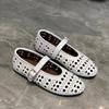 Hollow Soft Sole Ballet Flats Hollow Mary Jane Shoes Women's Single Shoes