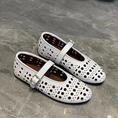 Hollow Soft Sole Ballet Flats Hollow Mary Jane Shoes Women's Single Shoes