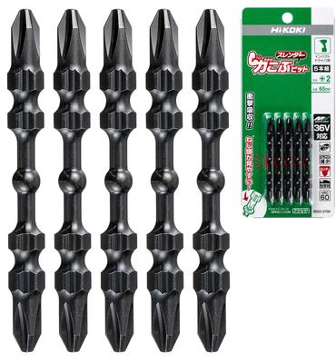 Torsion Slender 65mm Overall Hexagonal 5 for Impact Bit, "Rikikobu" No. 2, Length, 6.35mm Shank, Pieces, Drivers, 0033-5700