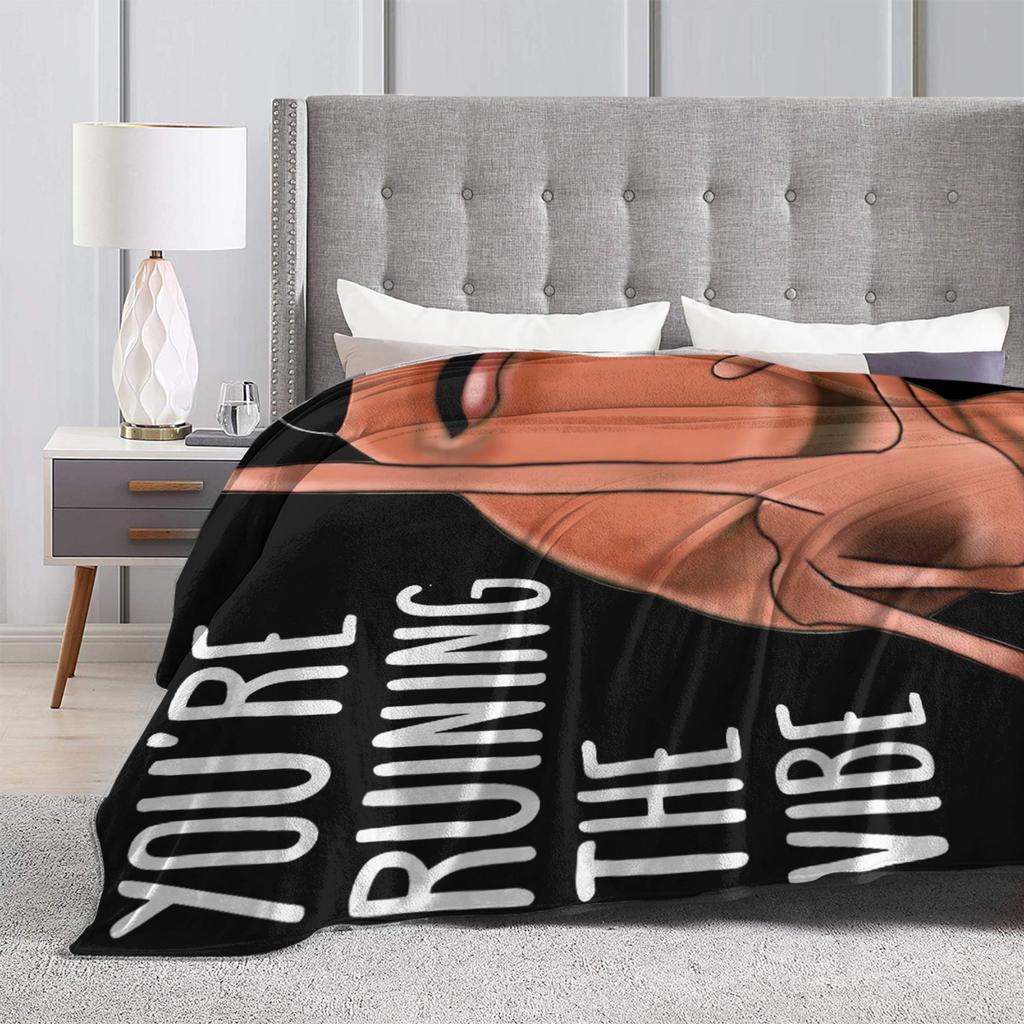 Marcus The Worm You're Ruining The Vibe Blanket Camping Plush Throw Blanket Home Decor Flannel Bedspread Sofa Bed Cover