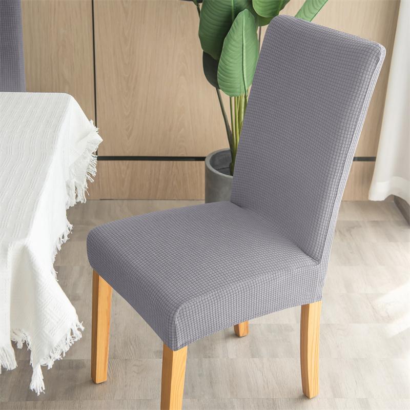 

1pc Luxury Jacquard Chair Cover for Dining Room Wedding Hotel Banquet Adjustable Elastic Dining Seat Chair Covers Home Decor 1pc