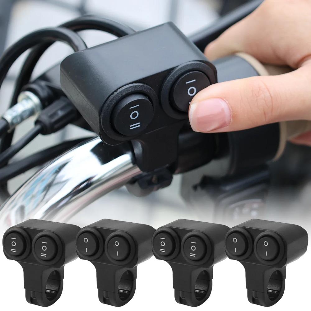 Aluminum Alloy Handlebar Switch LED Compatible Horn Push Button Headlight Control
