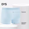 Men Boxer Underwear Mid-rise Solid Color Ice Silk Shorts Briefs Ultra Thin Breathable Seamless Summer Panties