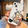 Süßes Cartoon-Paar Elektroauto Luxuriöse Transparente Handyhülle Für iPhone 15 16 14 13 12 11 Pro Max XS X XR SE 7 8 Plus Hülle