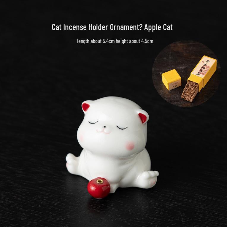 Creative Cute Kitten Ceramic Incense Holder and Burner