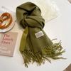 31Colors Fashion Cashmere Scarf for Women Warm Winter Solid Color Double Sided Wraps Neckerchief Poncho Echarpe Pashmina Stoles