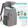 18L Tragbare Thermos-Lunchtasche Lebensmittelbox Langlebige Wasserdichte Kühlbox Eisisolierte Tasche Camping Abendessen Aufbewahrung Oxford Rucksack