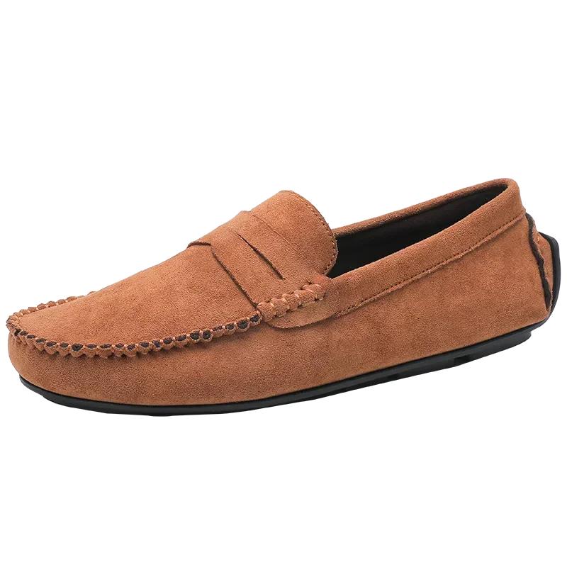 High Quality Men's Casual Shoe Loafers Hand-sewn Slip-on Flat Bottom Trendy All-match Mens Ddriving Shoe Fashion Men Casual Shoe